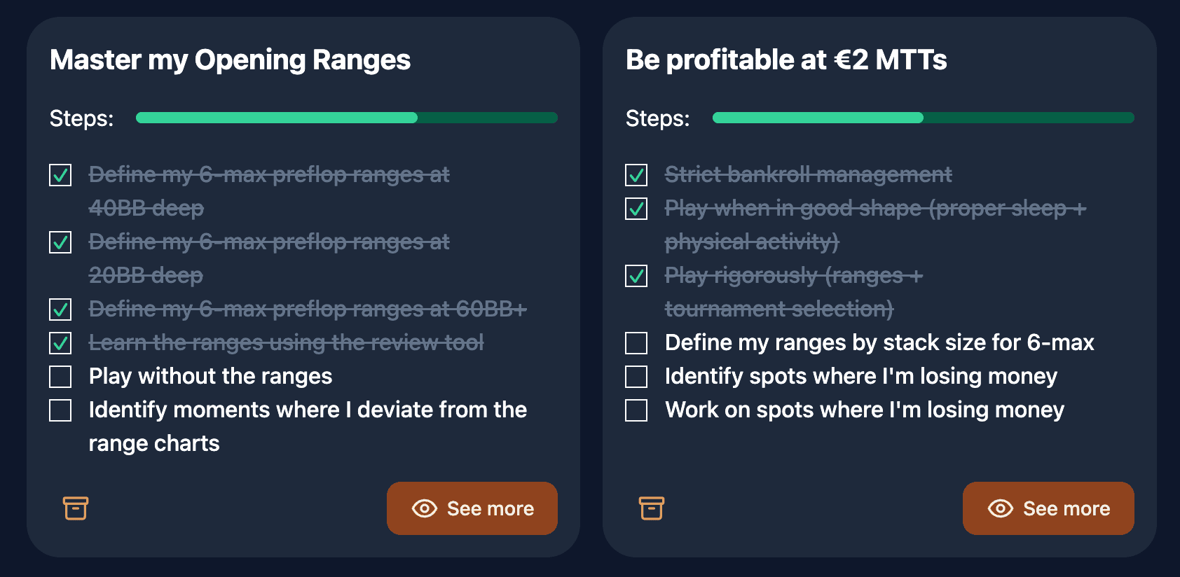 Zieldefinition für Poker von Poker Toolkit